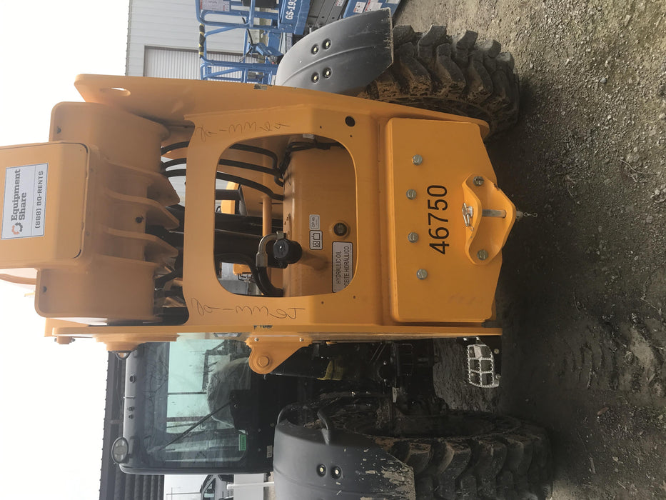 2019 JCB 509-42 Cab/Heat/Air, 74 HP, Solid Tires, STD Worklight, Beacon, Aux Hydraulics, Lifting Eye, Back up Alarm w/66" Carriage/60" Forks