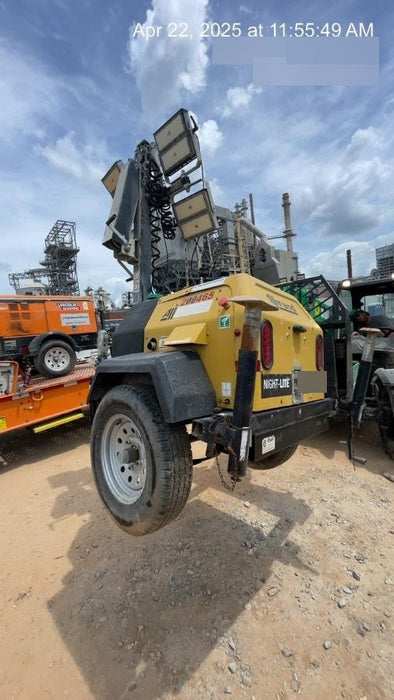 2022 Allmand NLV3GR (4) LED Light Fixture 350W, 23' Vertical Mast, 3kW Prime, Towable, Deep Sea L401, Leveling Jacks, Yanmar T4F 5.8hp