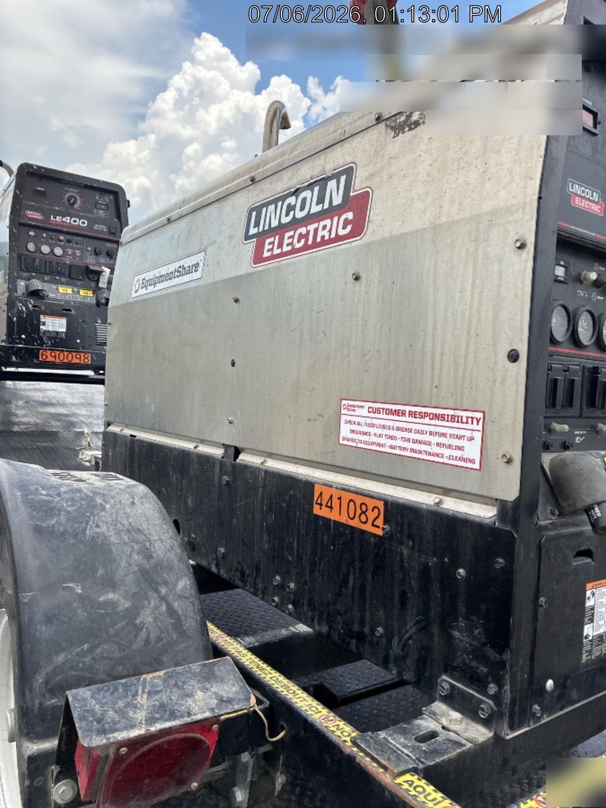 2024 Lincoln Electric LE400 Kubota V1505, Trlr, Cable Rack, Light Kit, ES Decals, T3