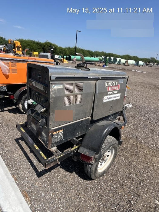 2019 Lincoln Electric Vantage 322 Welder Ready-Pak 3, Two wheel trailer, Fender and Light kit, Cable Rack