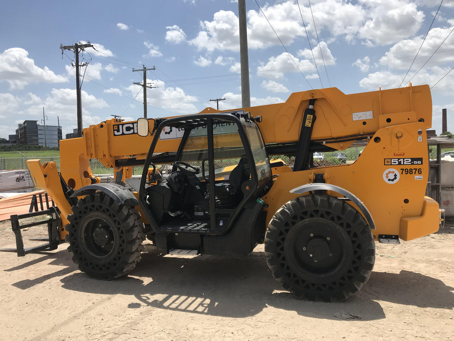 2020 JCB 512-56 Canopy, 74Hp, Solid Tires, Work Lights, Beacon, Aux Hydraulics, Back up Alarm, Lifting Eye, ES Decals