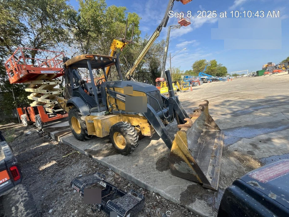 2019 John Deere 310LEP 4WD, Canopy, Standard dipper, ISO Controls, Rear Auxiliary Hydraulics, Manual QC w/Buckets: 12”, 18”, and 24”