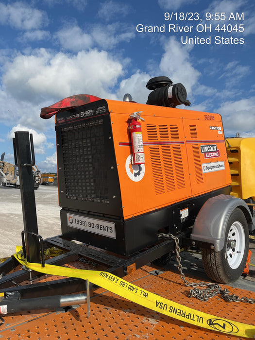 2022 Lincoln Electric Vantage 549X Crosslink Technology, Trailer Mounted, ES Decals, T3