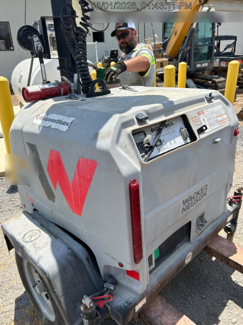 2019 Wacker Neuson LTV6L-MH Wacker Neuson LTV6L Mobile Light Tower w/Fuel Level Sensor Installed