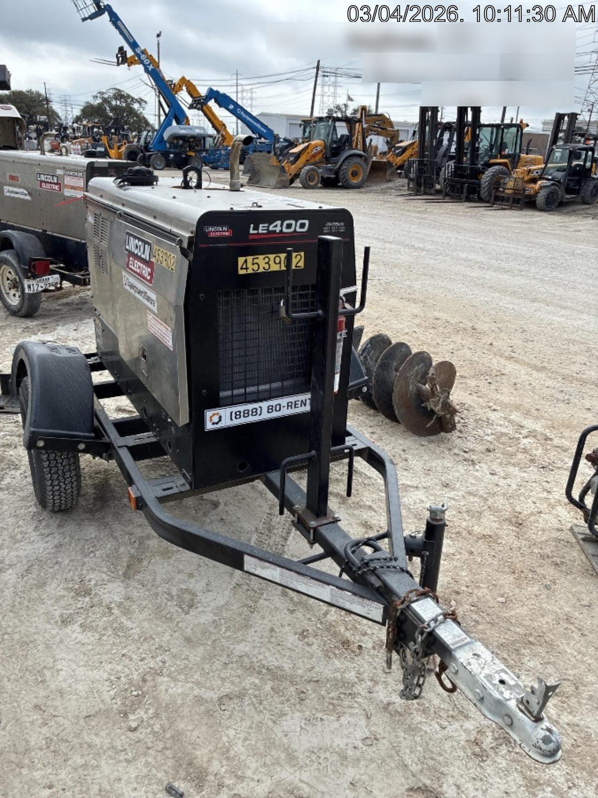 2019 Lincoln Electric Vantage 322 Ready-Pak 3, Two Wheel Trailer, Fender and Light Kit, Cable Rack