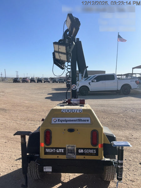2022 Allmand NLV3GR (4) LED Light Fixture 350W, 23' Vertical Mast, 3kW Prime, Towable, Deep Sea L401, Leveling Jacks, Yanmar T4F 5.8hp