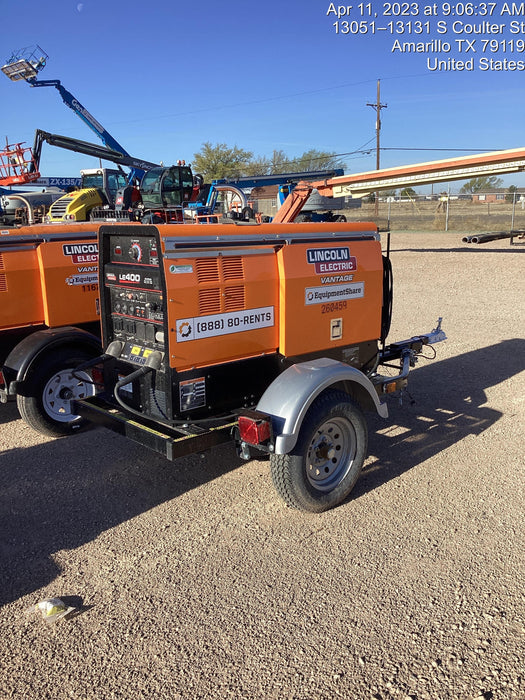 2022 Lincoln Electric LE400 Kubota V1505, Trlr, Cable Rack, Light Kit, ES Decals, T3