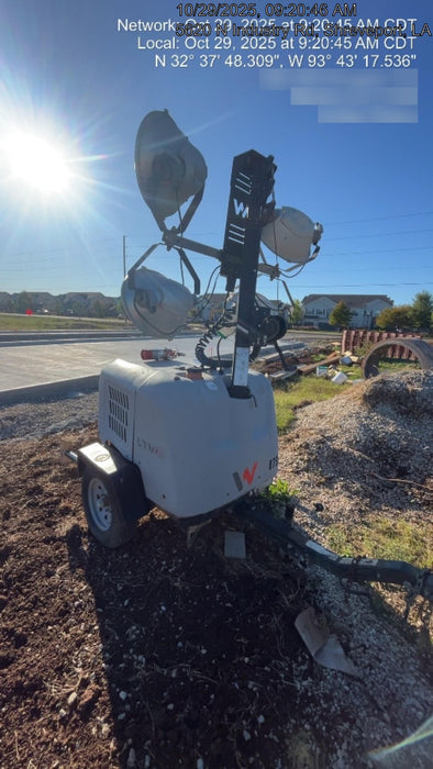 Wacker Neuson LTV6K-MH Wacker Neuson LTV6K Mobile Light Tower w/Fuel Level Sensor Installed