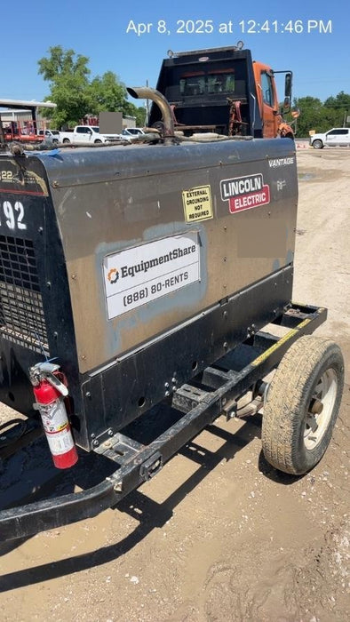 2019 Lincoln Electric Vantage 322 Lincoln Vantage 322 Welder w/Trailer, Light Kit, Cable Rack