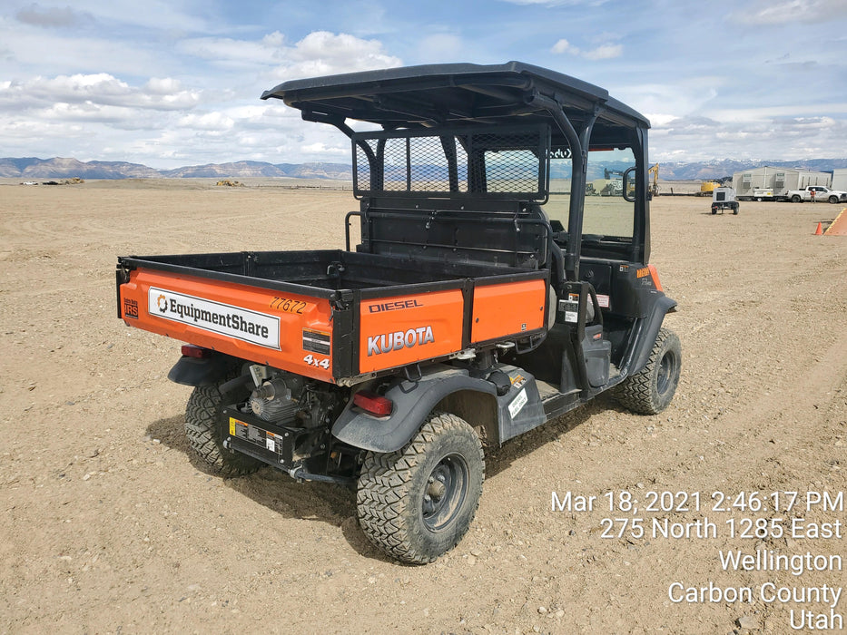 2020 Kubota RTV-X1140W-H 4WD, LED Strobe, Windshield Tempered Glass, Plastic Canopy, Wire Harness Kit, Backup Alarm
