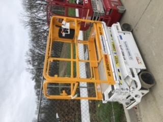 Custom Equipment HB-1430 <ul>
 <li>Hy-Brid Scissor Lift</li>
  <li>Platform capacity up to 670 lbs.</li>
  <li>Working height up to 20 ft</li>
  <li>Weighs under 1,700 lbs.</li>
  <li>Non-marking wheels </li>
</ul>