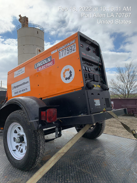 2021 Lincoln Electric Vantage 322 Vantage 322 Ready Pak 3 w/ Decals, ORANGE (includes trailer, cable rack, fender light kit) NO Telematics