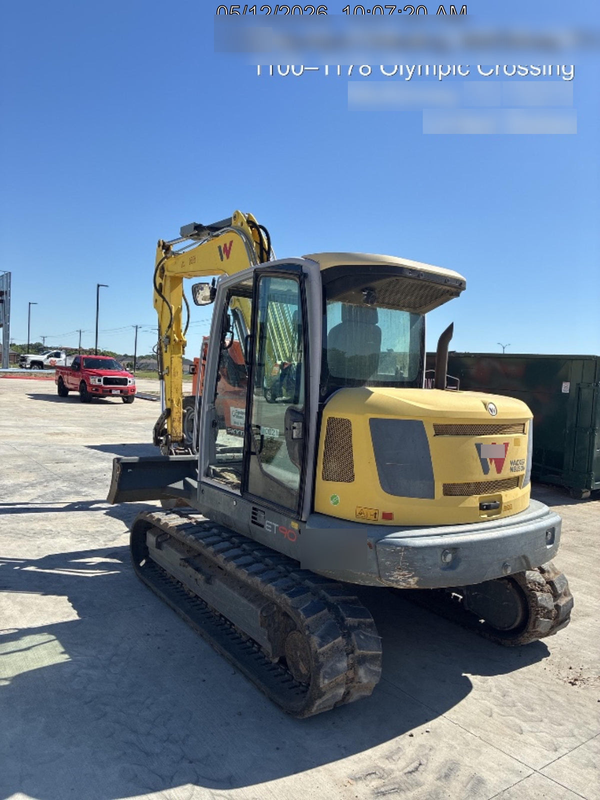 Wacker Neuson ET90 Wacker Neuson ET90 w/TRK, CAB, Bucket