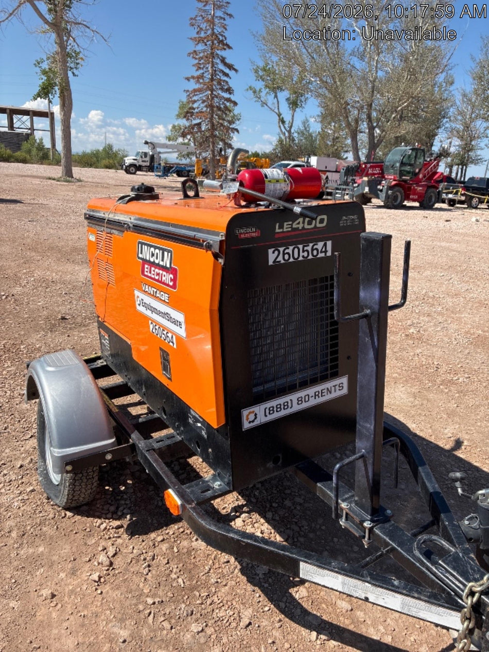 2022 Lincoln Electric LE400 Kubota V1505, Trlr, Cable Rack, Light Kit, ES Decals, T3