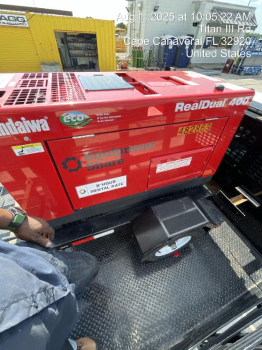 2024 Shindaiwa DGW400DML Kubota D902 Engine, 23 HP, Dual Op Welder, Wire, Arc, Droop Stick, Tig, and CC Stick Functionality, Simulphase, 3 Phase and 1 Phase Gen Output, Single Axle NB Trlr, Slr Trckl Chrg 12V 12W, Fire Ext, T3