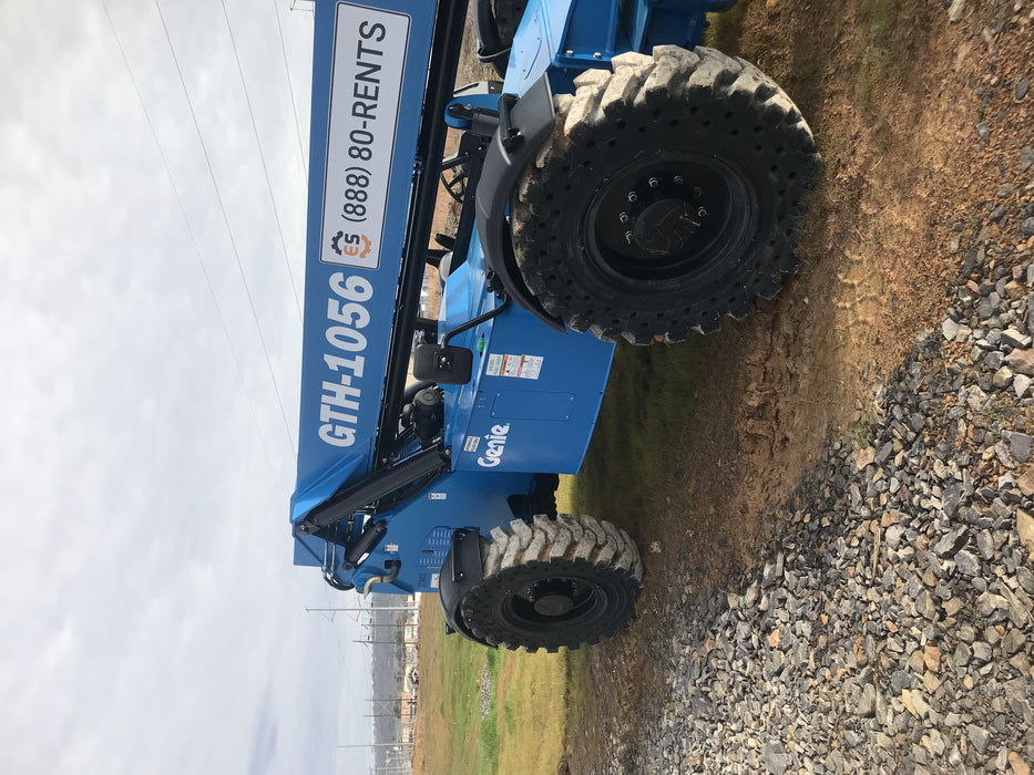 2019 Genie GTH-1056 Canopy, Solid RT Tires, LED Work Lights, Beacon 60" QA Carriage, 60" Forks
