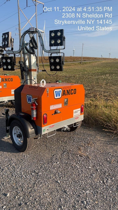 2024 Wanco WLTT-4MM4K Diesel, Deep Sea Controller, Shore Power Plug, Auto Start, (4) 350W LED Floodlights, 4kW Generator, 60 Gal Fuel Tank, 2" Ball, T3