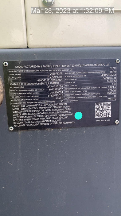 2022 ATLAS COPCO QAS45