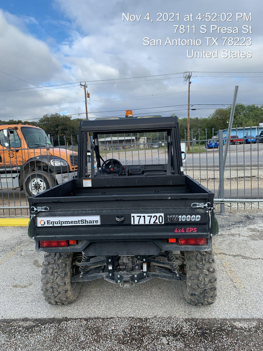 2021 Yanmar YU1000 Canopy, Steel Wheel, Poly WindShield, Beacon, Backup Alarm