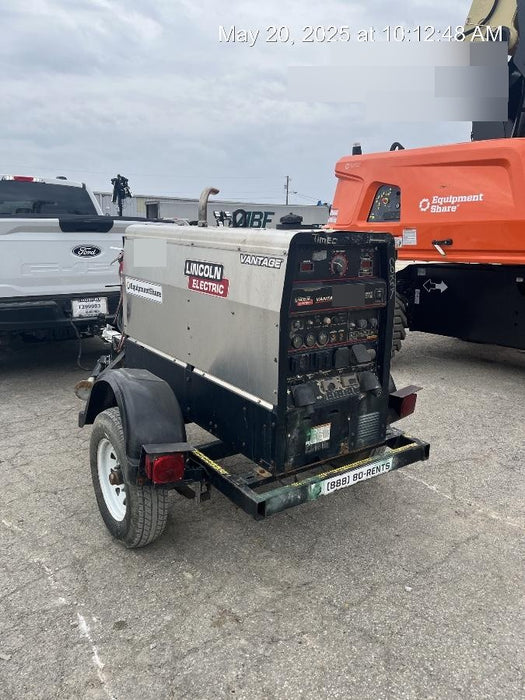 2019 Lincoln Electric Vantage 322 Welder Ready-Pak 3, Two wheel trailer, Fender and Light kit, Cable Rack