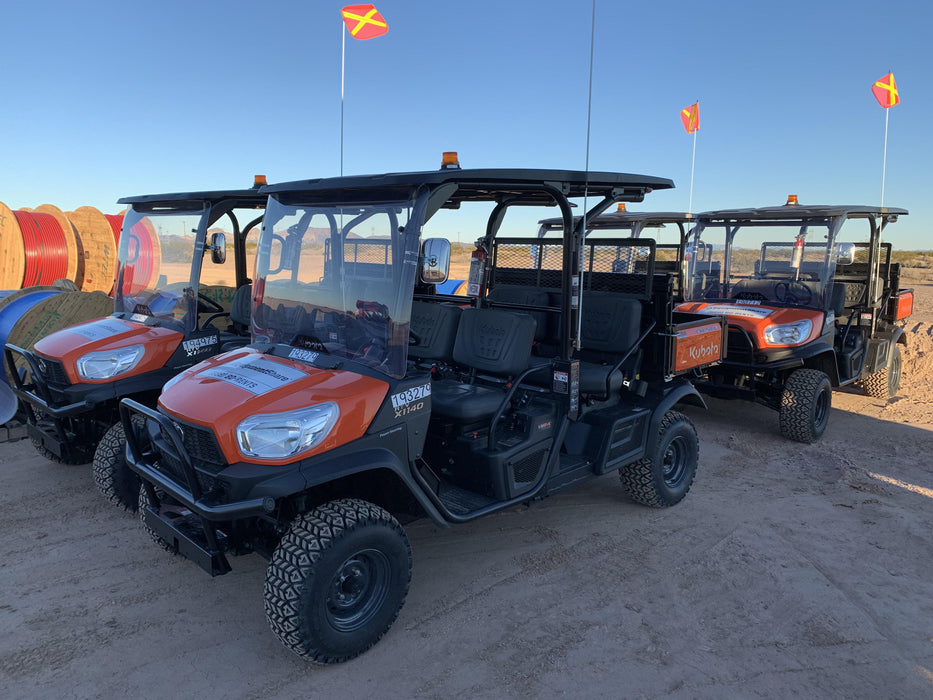 2022 Kubota RTV-X1140W-H Plastic Canopy, Windshield Acrylic Clear, LED Strobe Light, Wire Harness Kit, Back up Alarm