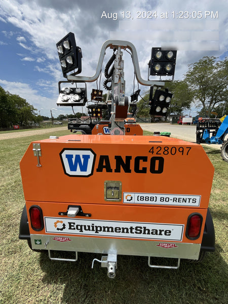 2024 Wanco WLTT-4MM4K Diesel, Deep Sea Controller, Shore Power Plug, Auto Start, (4) 350W LED Floodlights, 4kW Generator, 60 Gal Fuel Tank, 2" Ball, T3