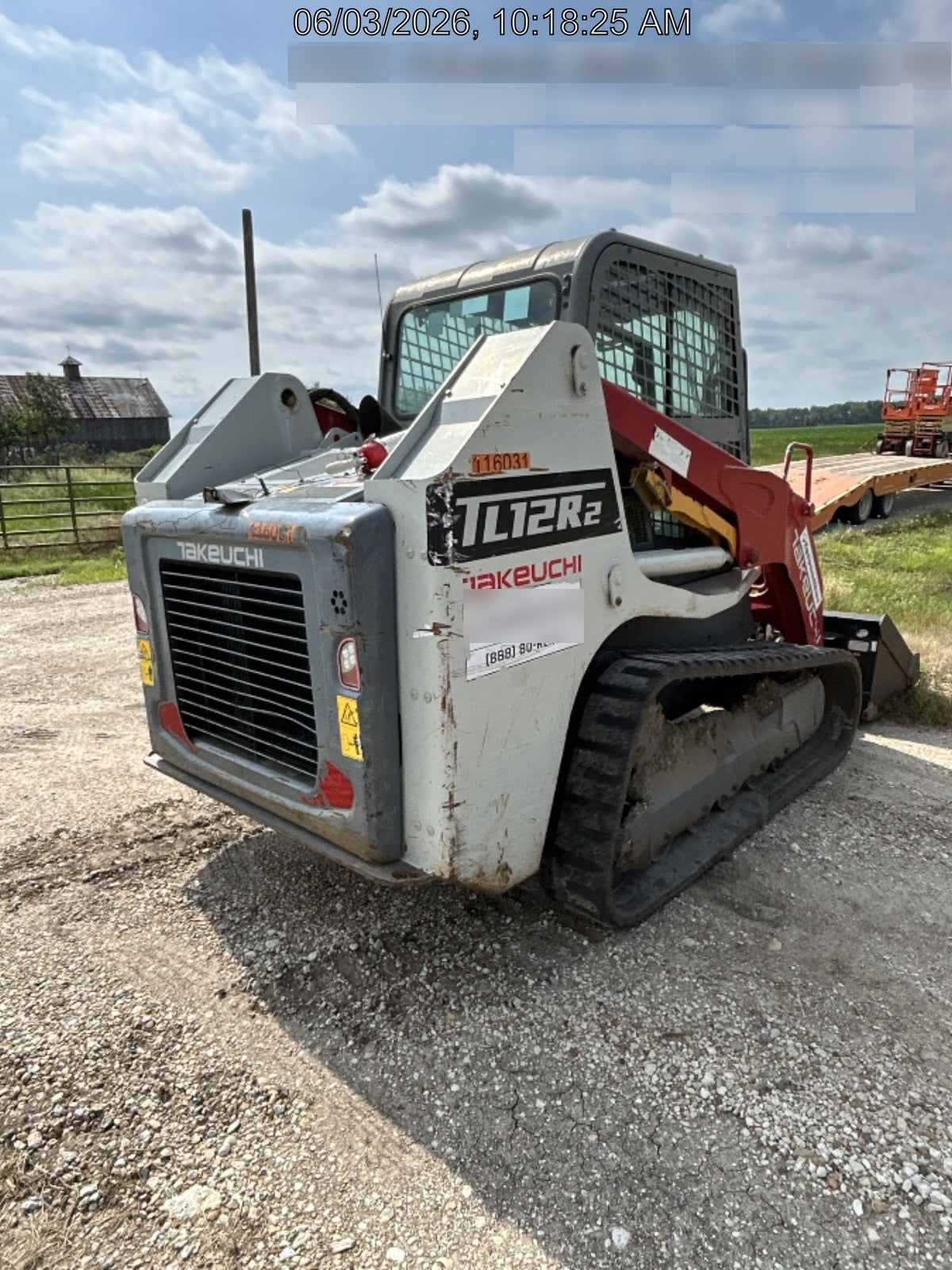 2020 Takeuchi TL12R2-CRR Cab/Heat/Air, Hydraulic QC, Ride Control