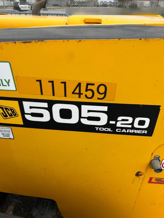 2020 JCB 505-20TC Canopy, Solid Tires, Work Lights, Beacon, Aux Hydraulics, Back up Alarm, ES Decals