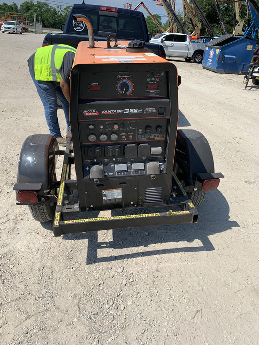 2021 Lincoln Electric Vantage 322 Vantage 322 Ready Pak 3 w/ Decals, ORANGE (includes trailer, cable rack, fender light kit) NO Telematics