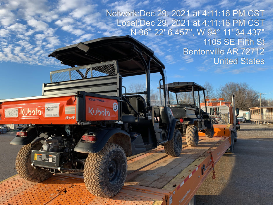 2022 Kubota RTV-X1140W-H Plastic Canopy, Windshield Acrylic Clear, LED Strobe Light, Wire Harness Kit, Back up Alarm