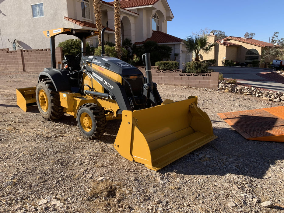 2020 John Deere 210LEP Canopy, 4WD, Second rear hydraulic cylinder, Light Package, Wheel weights