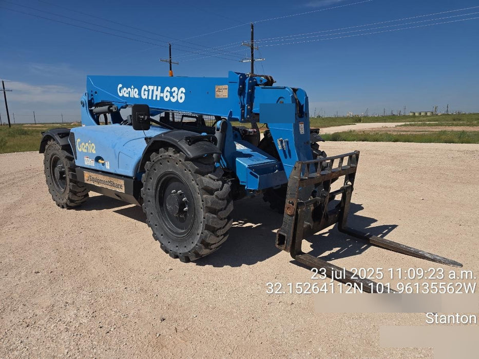 2018 Genie GTH-636 Genie GTH-636 w/Open ROPS, Work Lights, Solid Tires, RH Cab Mesh, Beacon, 48" Carriage and Forks
