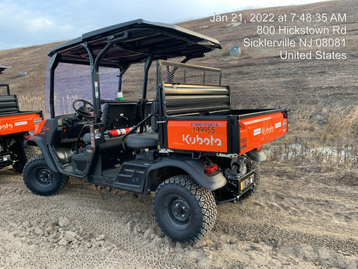 2022 Kubota RTV-X1140W-H Plastic Canopy, Windshield Acrylic Clear, LED Strobe Light, Wire Harness Kit, Back up Alarm