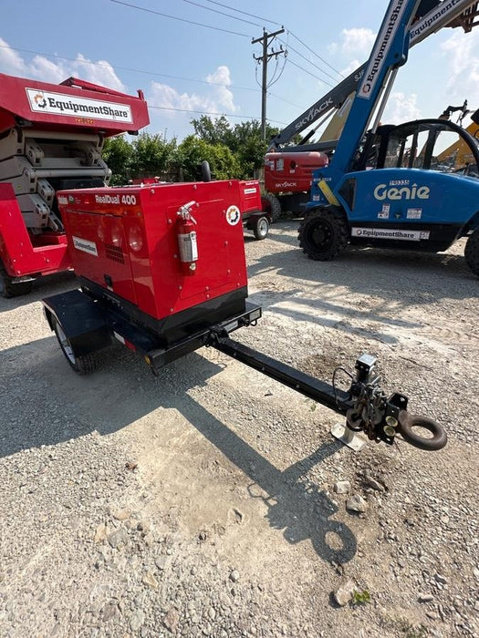 2023 Shindaiwa DGW400MDL Kubota D902 Engine, 23 HP, Dual Op Welder, Wire, Arc, Droop Stick, Tig, and CC Stick Functionality, Simulphase, 3 Phase and 1 Phase Gen Output, Single Axle NB Trlr, Slr Trckl Chrg 12V 12W, Fire Ext