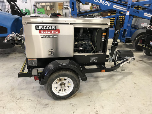 2018 Lincoln Electric Vantage 322 Welder Ready-Pak 3, Two wheel trailer, Fender and Light kit, Cable Rack