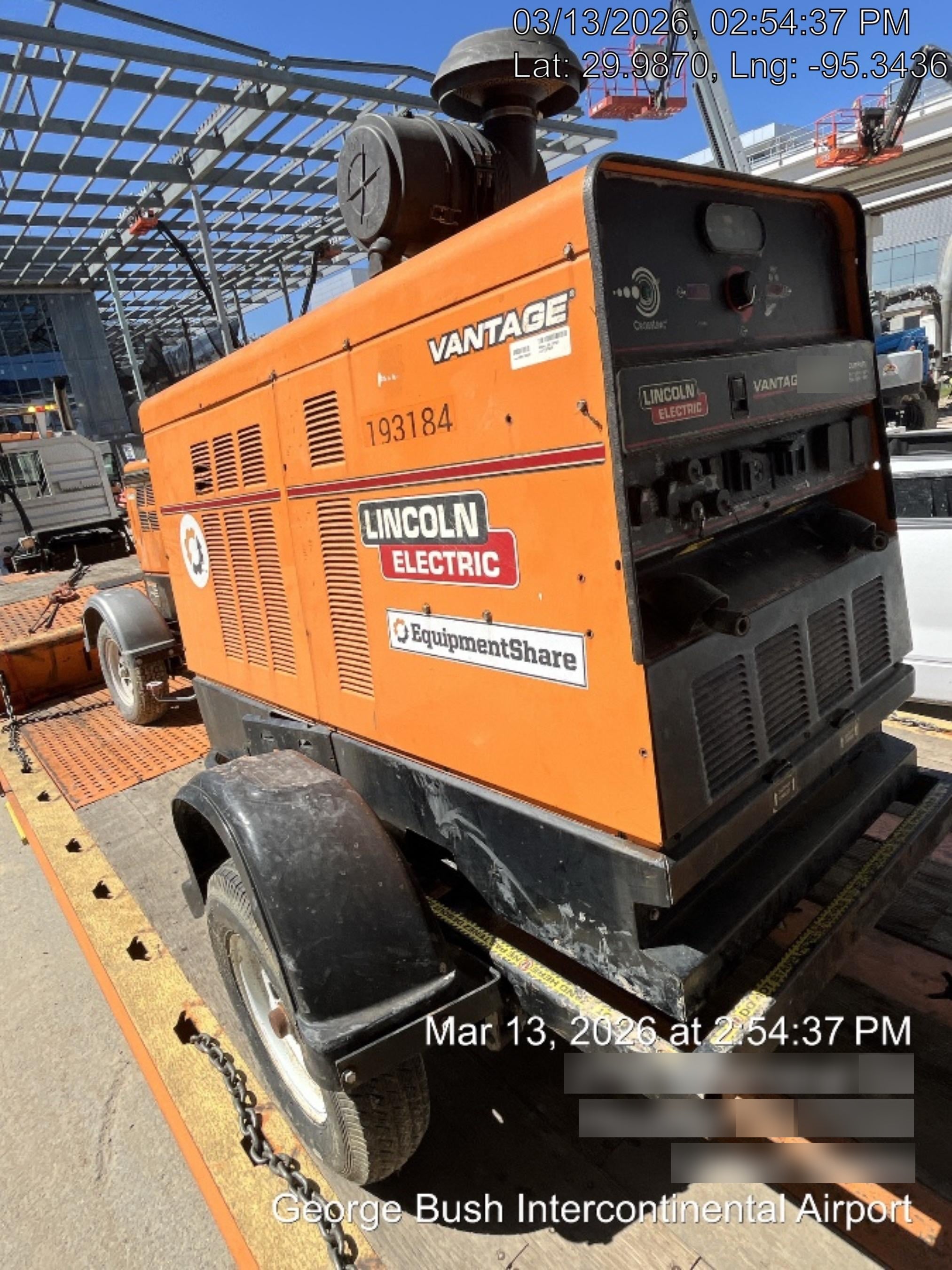 2021 Lincoln Electric Vantage 549X Ready Pak 3, ORANGE (includes trailer, cable rack, fender light kit)