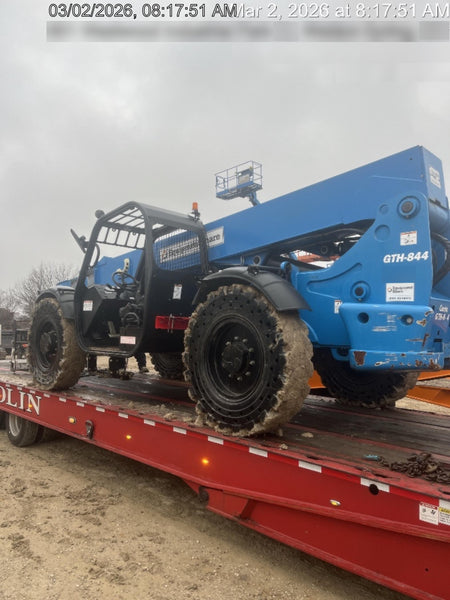 2018 Genie GTH-844 Genie GTH-844 w/ROPS, Work Lights, Solid Tires, RH Cab Mesh, Beacon, 60" Carriage and Forks
