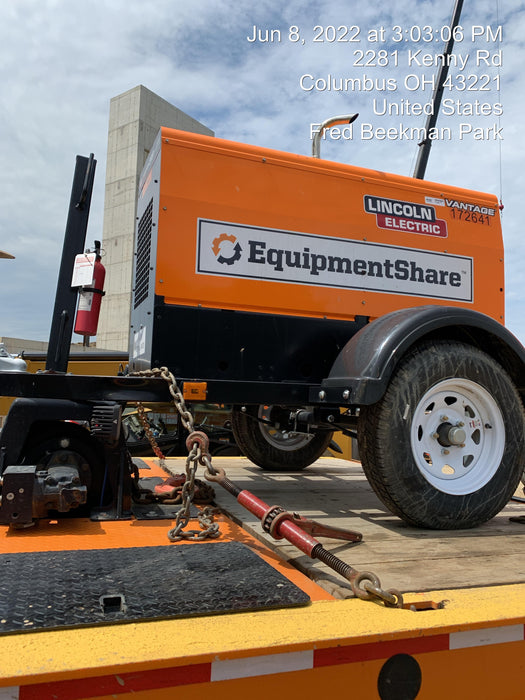 2021 Lincoln Electric Vantage 322 Vantage 322 Ready Pak 3 w/ Decals, ORANGE (includes trailer, cable rack, fender light kit) NO Telematics