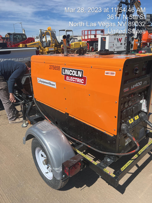 2022 Lincoln Electric LE400 Kubota V1505, Trlr, Cable Rack, Light Kit, ES Decals, T3