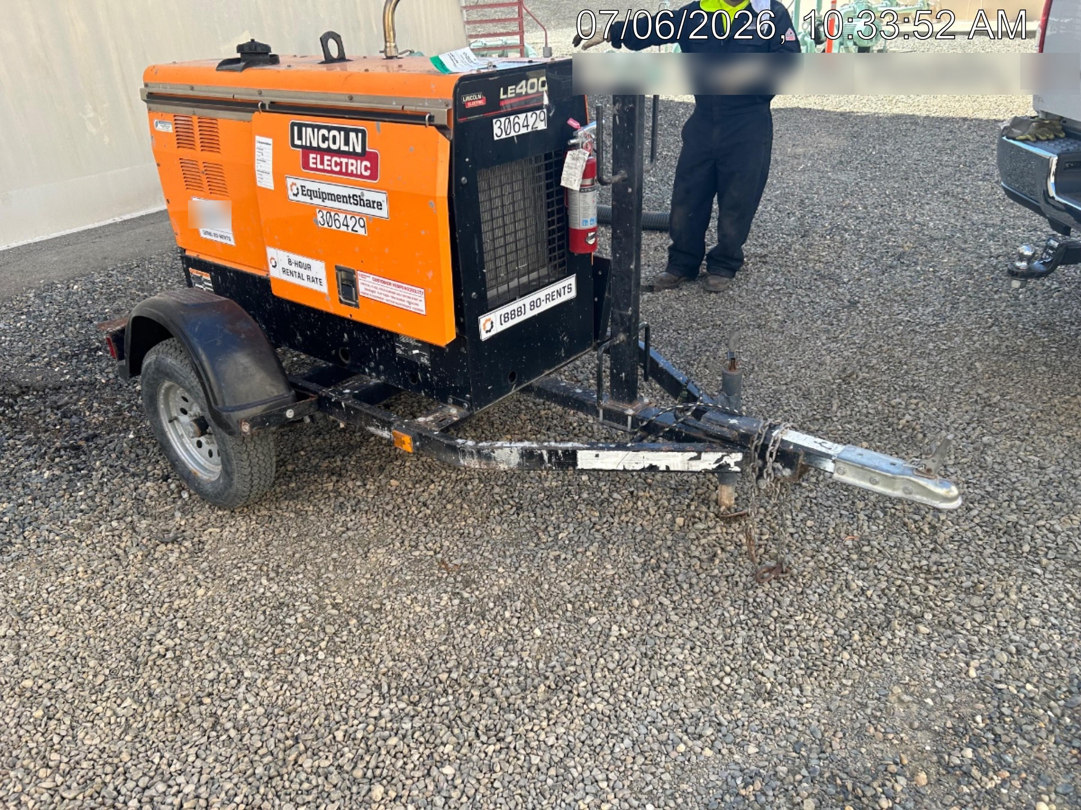 2023 Lincoln Electric LE400 Kubota V1505, Trlr, Cable Rack, Light Kit, ES Decals, T3