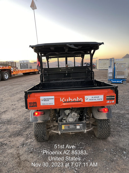 2022 Kubota RTV-X1140W-H Plastic Canopy, Windshield Acrylic Clear, LED Strobe Light, Wire Harness Kit, Back up Alarm
