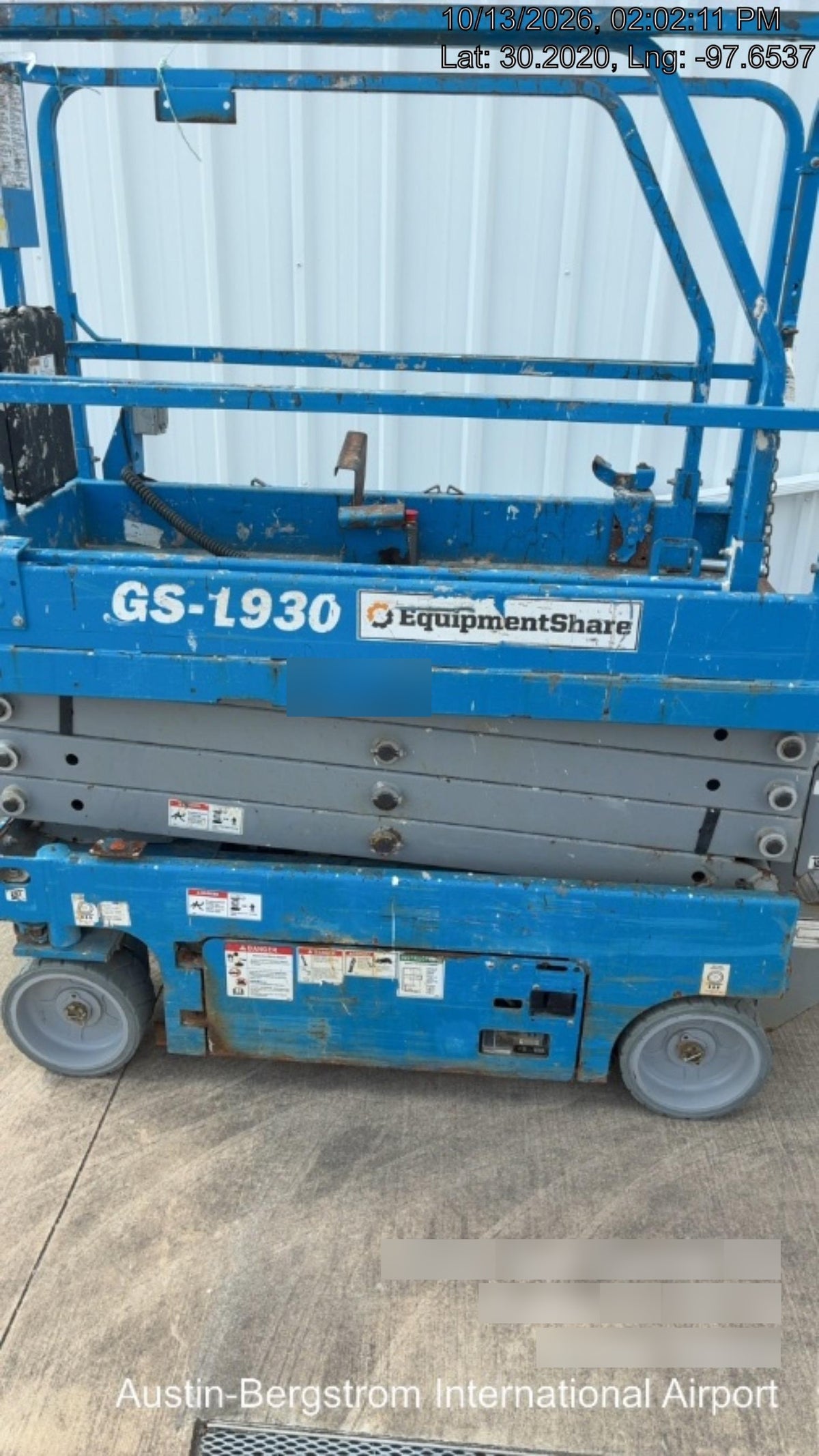 2019 Genie GS-1930 Fixed Rails with Chain Entry