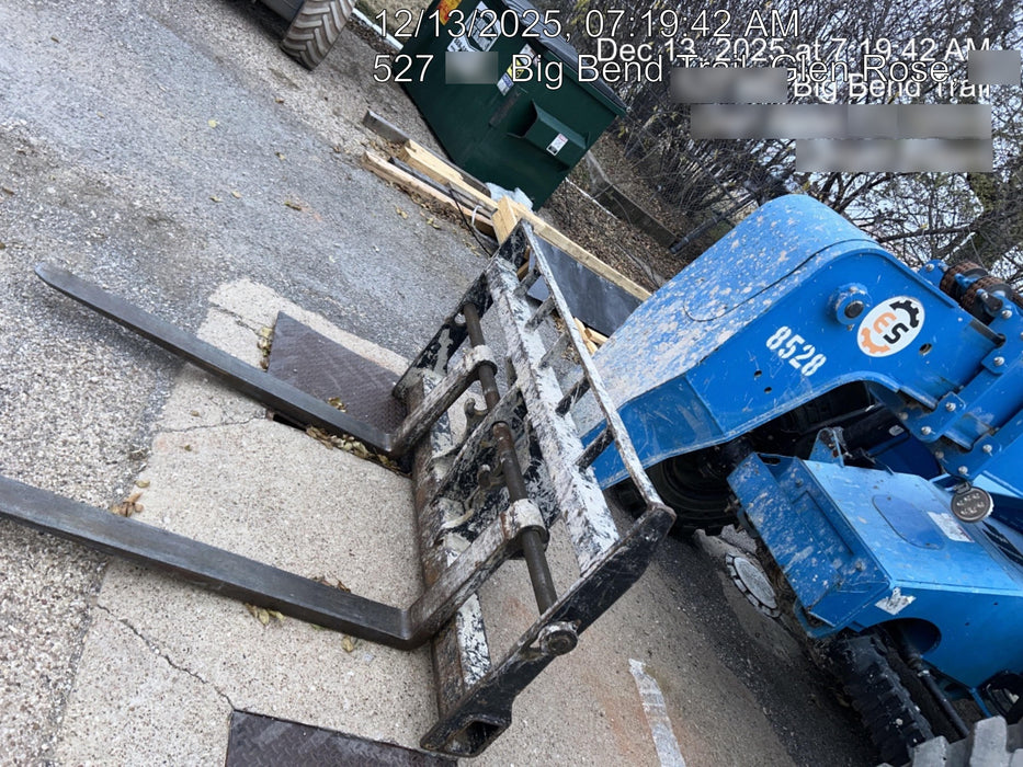 2018 Genie GTH-844 Genie GTH-844D w/Open ROPS, Solid Tires, Work Light/Beacon, 60" Carriage and Forks