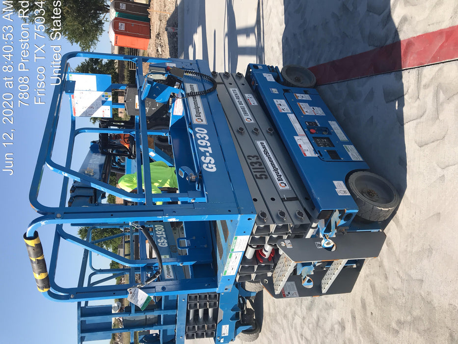 2019 Genie GS-1930 Fixed Rails with Chain Entry