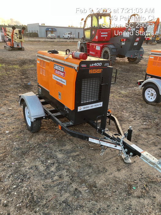 2022 Lincoln Electric LE400 Kubota V1505, Trlr, Cable Rack, Light Kit, ES Decals, T3