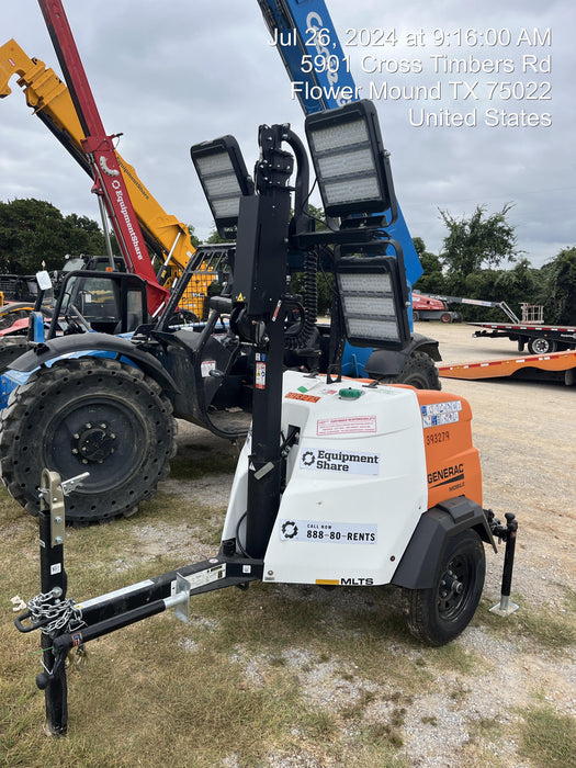 2024 Generac MLT2 Diesel, Flex Switch 120V Input, Powerzone Controller, 
(4) 320W LED Lights, 4kW Generator, 39.9 Gal Fuel Tank, 2" Ball, T3