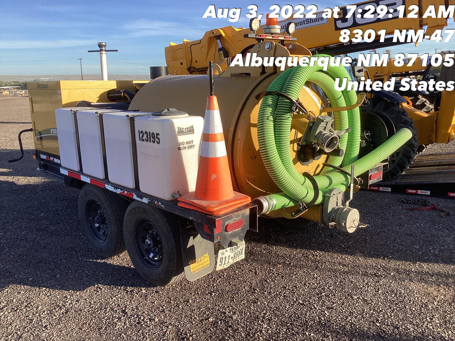 2021 Vac-Tron LP573XDT 500 Gallon Debris Tank w/ Hydraulic Tilt, two (2) 100 Gallon Water Tanks, Low Profile Torsion Axles (12,000 GVWR)