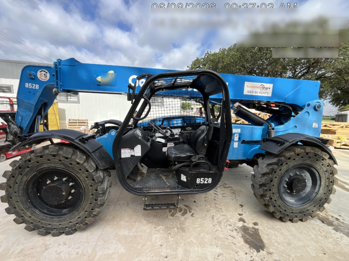 2018 Genie GTH-844 Genie GTH-844D w/Open ROPS, Solid Tires, Work Light/Beacon, 60" Carriage and Forks