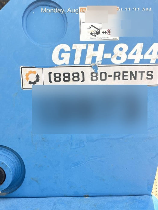2018 Genie GTH-844 GTH-844 w/Open ROPS, Solid Tires, beacon/work lights, 60" carriage/forks