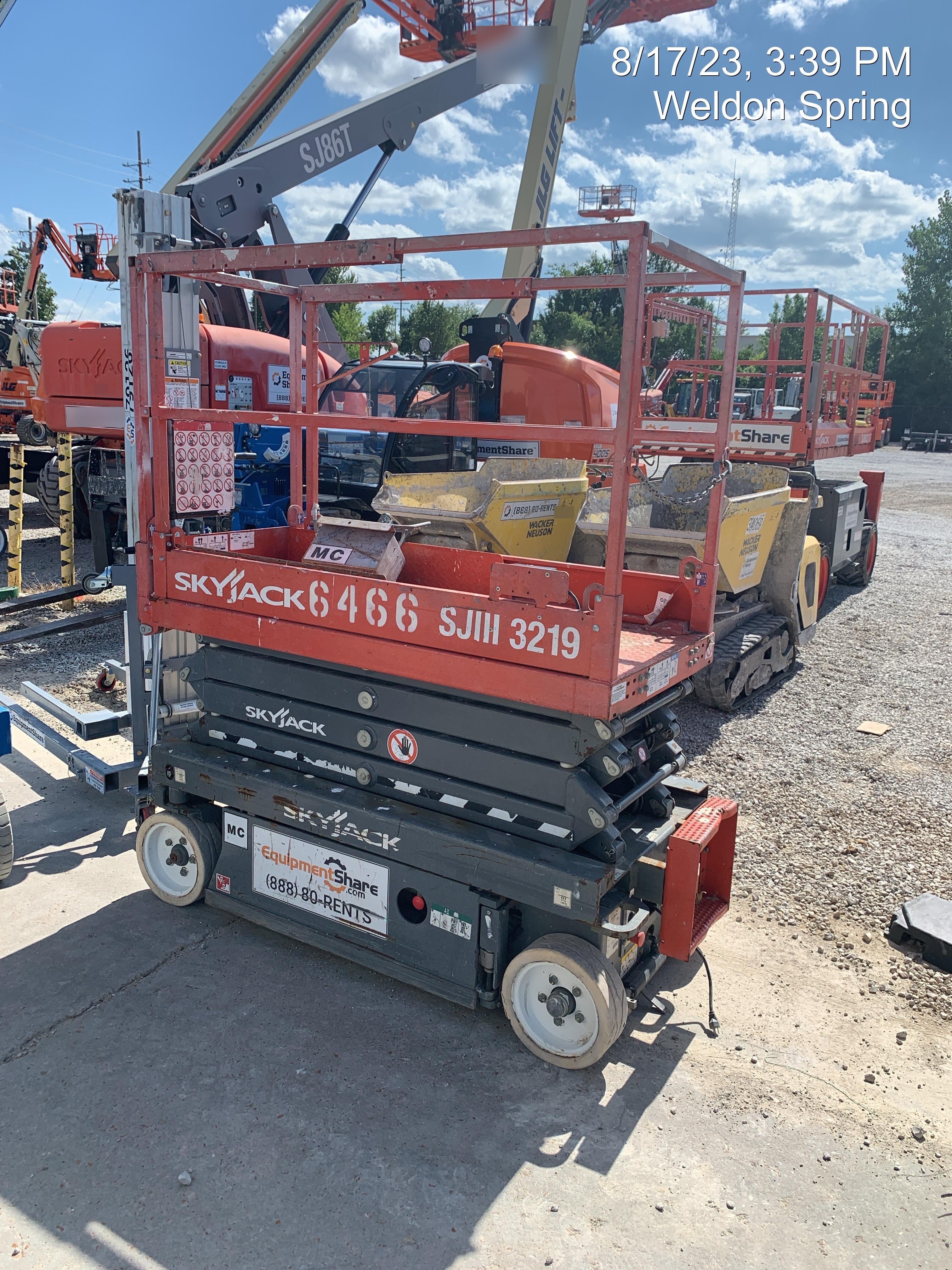 2017 Skyjack SJIII-3219 Skyjack SJ3219, Extended Warranty 5yr/5k hr